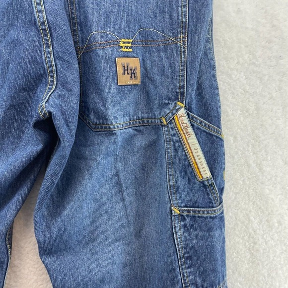 VTG Hard Knocks Mens Carpenter Jeans Size 36 Blue Straight Leg 90s street - Picture 10 of 12